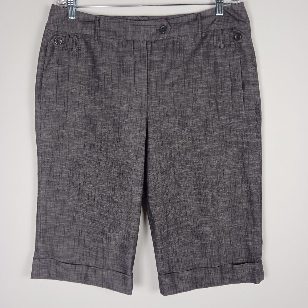 Dressbarn Shorts Size 14 Gray City Shorts Bermuda Cuffed